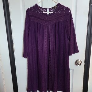 Suzanne Betro Deep Purple Lace Top
